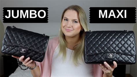 maxi vs jumbo chanel bag|difference between chanel maxi and jumbo.